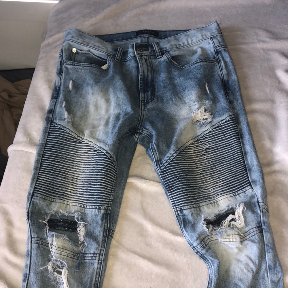 Pacsun Stacked Skinny Biker Jeans